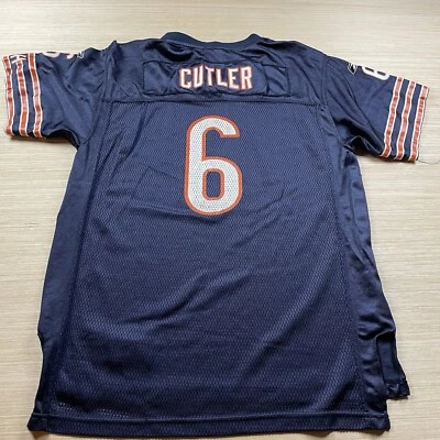 Camiseta Jay Cutler Juvenil XL Chicago Bears Reebok Malla NFL De Colección Niños Sobre el Campo Foto 1 de 4