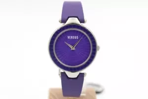 NUOVO WATCH LADY VERSUS VERSACE VIOLA CINTURINO PELLE QUARZO 3C7210 COOL - Imagen 1 de 5