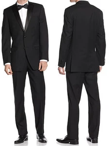 NWT $650 Calvin Klein Slim Fit Tuxedo Suit in Black Size 42S - Picture 1 of 9