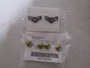 MILITARY INSIGNIA PIN ON RANK SET OF 2 US AIR FORCE AIRMAN FIRST CLASS WITH STAR - Picture 1 of 1