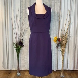Donna Ricco solid purple sleeveless sheath dress. - Picture 1 of 16