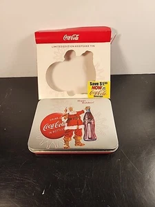 Coca-Cola Playing Cards 2 Decks in Santa Limited Edition Keepsake Tin 2008 ~ New - Picture 1 of 7