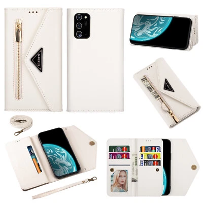 Funda tipo billetera con cremallera para Samsung Galaxy S25 Ultra/S24/S23/S22/S21/Note20 Foto 1 de 4