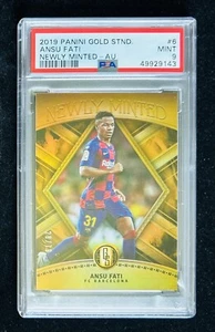 2019-20 Panini Gold Standard Ansu Fati Newly Minted AU Rookie Card #/79 PSA 9 - Picture 1 of 2