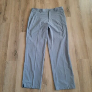 Pantaloni Nike Uomo 36X32 Grigio Pin Stripe Dri Fit Golf Elasticizzati Performance Atleismo - Foto 1 di 7