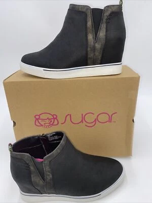 Bota para mujer Sugar Glossy negra fab gamuza ESF823 talla 9M Foto 1 de 4