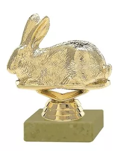 Pokal Kaninchen gold auf Marmor (H=10 cm) inkl. Gravur - Bild 1 von 1