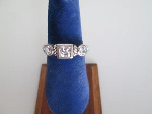 JUDITH RIPKA STERLING SILVER RING SIZE 7 3/4 - Picture 1 of 5