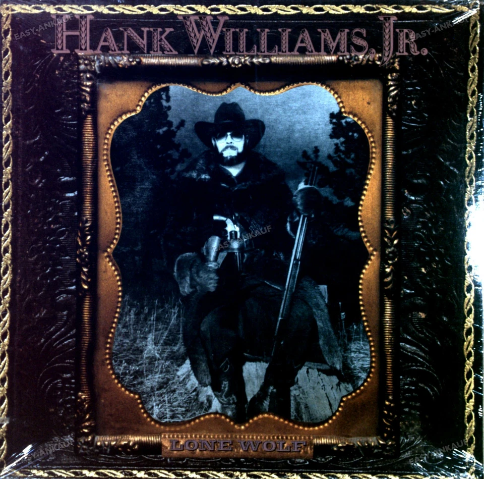 Hank Williams Jr. - Lone Wolf Europe LP 1990 (SS/SS) ` - Image 1 of 1