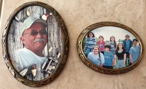 7,5 Zoll x 5,5 Zoll Porzellan Foto Bild mit Bronze Rahmen Außen Friedhof Grabstein - Bild 1 von 3