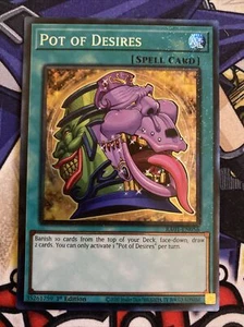 (RA01) Yu-Gi-Oh! Pot Of Desires RA01-EN056 PCR Prismatic Collector's Rare - Picture 1 of 4
