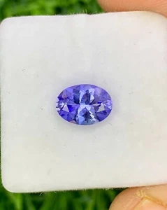 Natural Bi Color Tanzanite 0.96 Carat 7.5x5.5 MM Oval Shape Faceted Gem - Picture 1 of 9