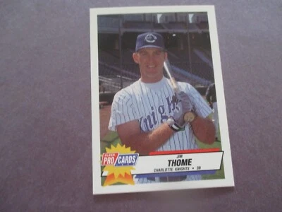 Jim Thome Minor League Card, 1993 Fleer Pro Cards, Charlotte Knights - Image 1 of 2
