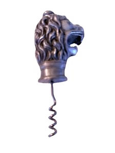 VTG Silver-Plated Lions Head Cork Screw - Picture 1 of 7