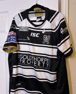Hull FC Rugby League Shirt – 2018 Season – ISC – Size L – Black/White – VGC - Picture 1 of 2
