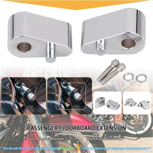 1" Rear Passenger Floorboards Extension For Harley Touring Electra Glide FLHTC - Picture 1 of 14