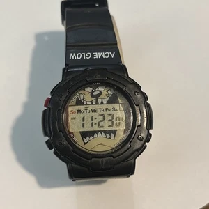 Vintage & Rare 1996 Digital Looney Tunes Tasmanian Devil Face Watch - Picture 1 of 14
