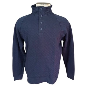 Eddie Bauer Mens Blue Quilted Mock Neck Pullover Sweater Small NWOT - Picture 1 of 5