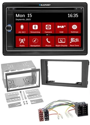 Blaupunkt Bluetooth DAB 2DIN USB DVD MP3 Autoradio für Iveco Daily 06-14 schwarz - Bild 1 von 4