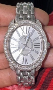 Reloj Judith Ripka MOP Números Romanos Circonita cúbica EXCELENTE ESTADO - Imagen 1 de 10