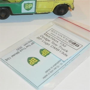 Juego de calcomanías Matchbox Lesney 13d BP Dodge Wrecker camión grúa - Imagen 1 de 4