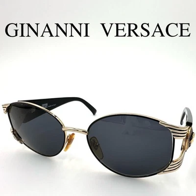 Gafas de sol GIANNI VERSACE MOD S64 col 16L doradas Medusa vintage usadas Japón Foto 1 de 4