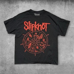 Slipknot Band Rock Y2K T-Shirt Mens XL Black Short Sleeve Cotton Double Sided - Picture 1 of 3