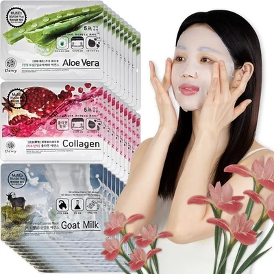Essence Korean Sheet Mask Pack Hydrating & Soothing Skin Care 3types (30pcs) - Image 1 of 4