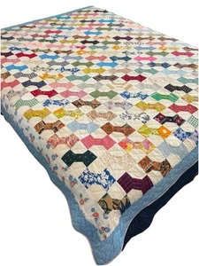 Antike Vintage Fliege Steppdecke 83x77 Top Zustand Bunt Queen Unikat - Bild 1 von 8