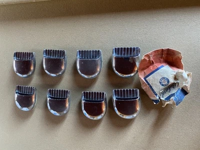 Packard Patrician 400 1951 guardabarros traseros cromo jet persiana emblema juego completo raro Foto 1 de 4