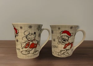 Disney Mickey y Minnie Mouse Navidad Libro de Bocetos Taza Cerámica Navidad - Imagen 1 de 5