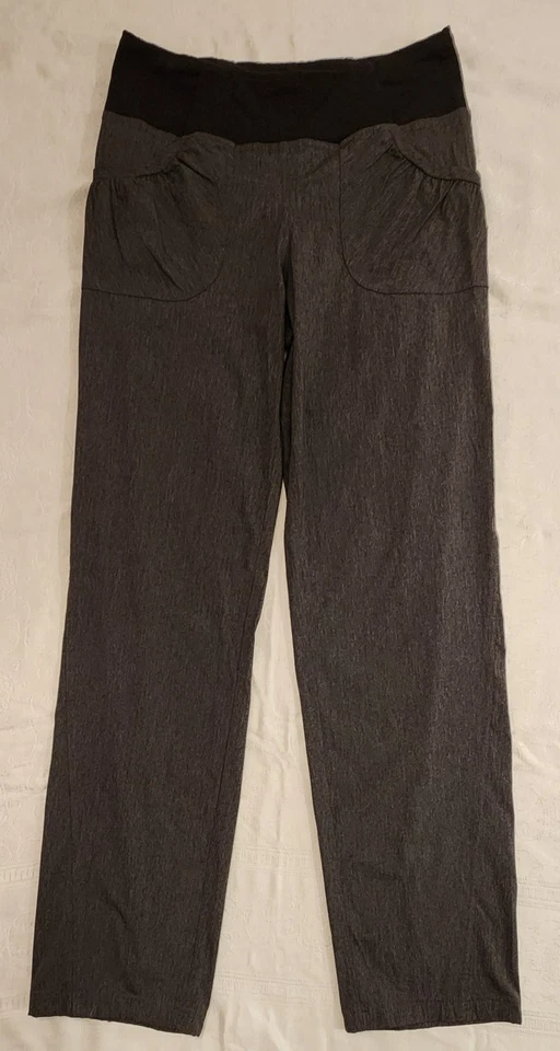 prAna Women’s Pants Size M Tall Inseam Gray Pull On Stretch Travel Hiking - Image 1 of 4