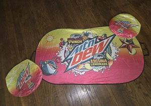 Mountain Dew 20th Bajaversary Baja Blast Windshield Shade Punch/Laguna -Lot of 2 - Picture 1 of 6