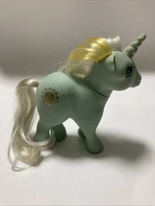 Vintage Hasbro My Little Pony G1 Sunbeam Figure Toy Blue White Yellow 5.5" 1983 - Picture 1 of 9