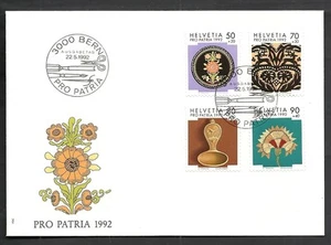 1992 FDC SVIZZERA - HELVETIA - PRO PATRIA - SV3 - Picture 1 of 1