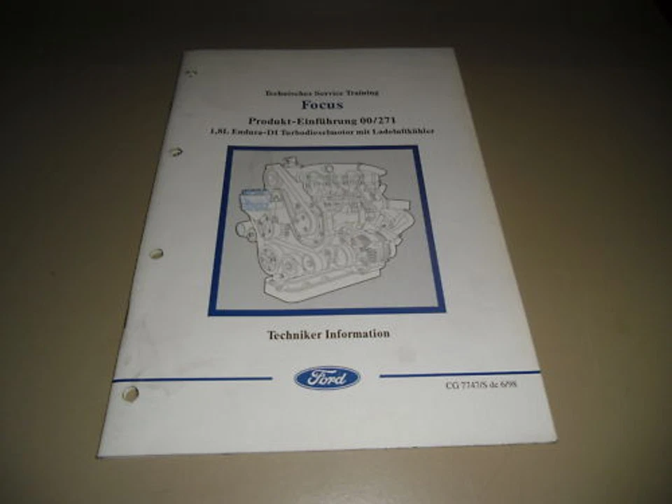 Tecnico Informazioni Servizio Introduzione Ford Focus Turbo Motore Diesel - Immagine 1 di 1