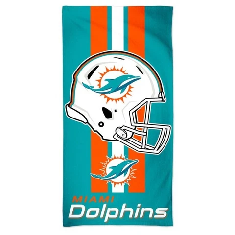 Miami Dolphins NFL 30" x 60" Beach Towel McArthur Brand New Cover