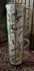 Roald Dahl - Set of 4 Charlie & the Chocolate Factory Stacking Mugs - Picture 1 of 6