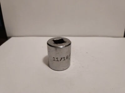MAC TOOLS 3/8" DRIVE 11/16" SHALLOW 6 POINT SOCKET - MADE IN USA - X226 - Image 1 of 4