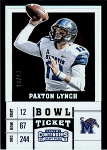 Boleto de tazón Panini Contenders 2017 Paxton Lynch/99 Memphis Tigers #80 - Imagen 1 de 2