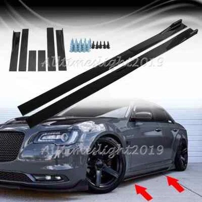 For Chrysler 300 2010-2023 Side Skirts Splitter Spoiler Extension Gloss Black - Image 1 of 4