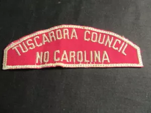 Tuscarora Council No Carolina Red and White Strip, Worn c78 - Picture 1 of 1