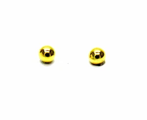 ORECCHINI ORO GIALLO 18KT 750 A LOBO MOD. PALLINE SFERE MM. 4 - TAPPAFORI - Imagen 1 de 2
