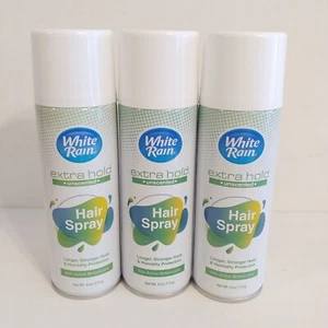 (3) White Rain AEROSOL Hairspray UNSCENTED Extra Hold 4 oz Each - Picture 1 of 3