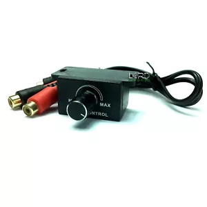 Universal Car Bass Amplifier Remote Level Control Knob Stereo RCA Input & Output - Picture 1 of 3