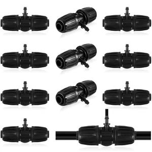 12 Pcs Barbed Tee Drip Irrigation Tubing 1/2 In to 1/4 In Fittings ID x 0.63 In - Picture 1 of 7