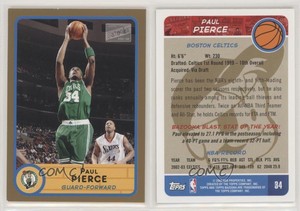 2003-04 Bazooka Gold Paul Pierce (Green Jersey) #34.2 HOF