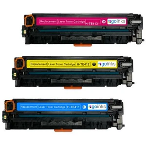 3 C/M/Y Toner Cartridges to replace HP CE411A, CE412A, CE413A (305A) non-OEM - Picture 1 of 1