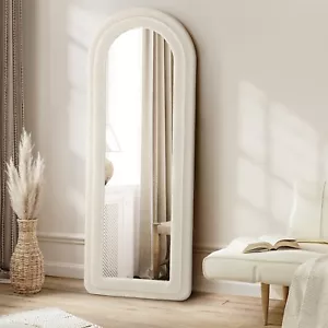 Oikiture 1.6M Full Length Mirror Boucle Frame Floor Mirrors Dressing Bedroom - Picture 1 of 10