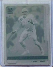 1/1 TONY GONZALEZ 2000 PACIFIC #116 NFL PRINTING PLATE KANSAS CITY CHIEFS 1 OF 1